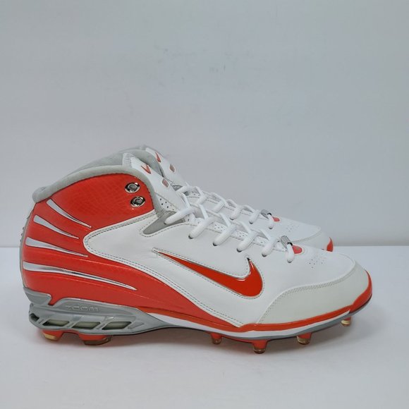 Nike Air Zoom Assassin TD Whi/Orange Mens Football Cleat 316840-182 US Size 13.5 - Picture 4 of 11